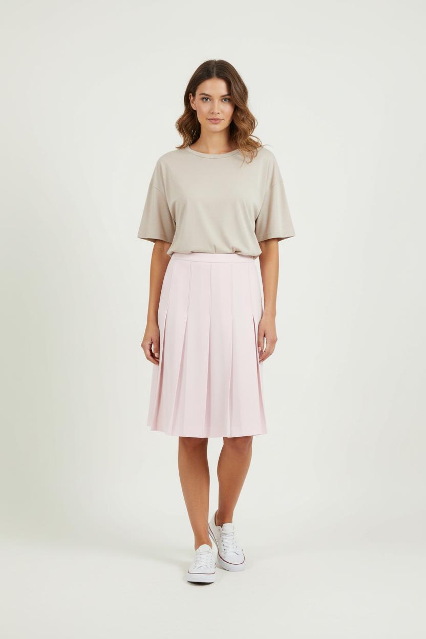Jupe Plissée Rose - Taille XL/42 de la marque Max Mara | PARAD87239 - Vendu par Paradigme - Image 1