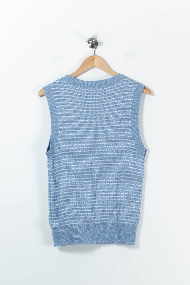 Débardeur Bleu et Blanc - Taille M/38 de la marque Caroll | PARAD87246 - Vendu par Paradigme - Image 4