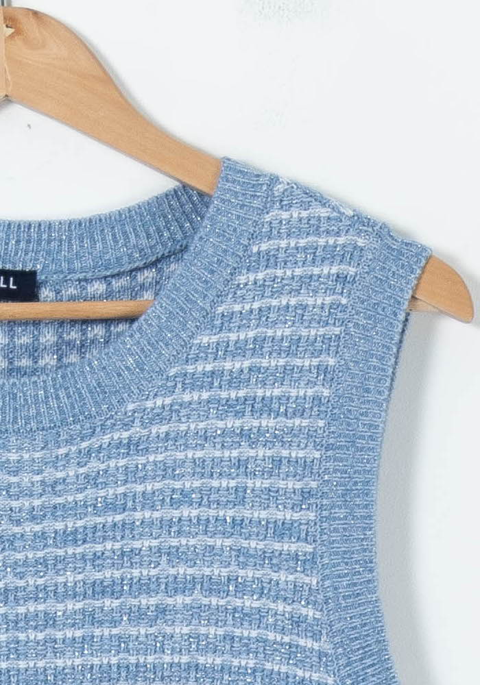 Débardeur Bleu et Blanc - Taille M/38 de la marque Caroll | PARAD87246 - Vendu par Paradigme - Image 3