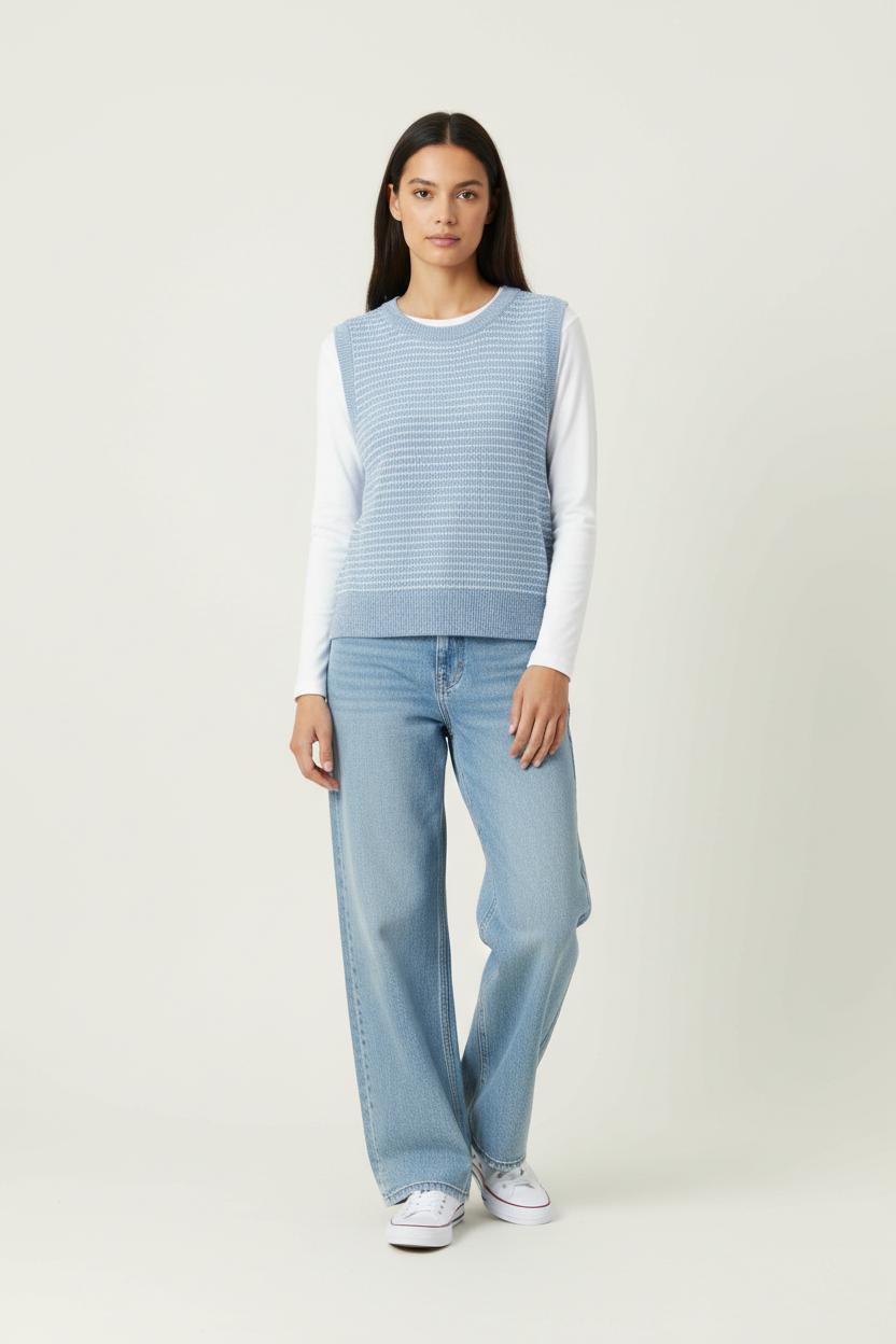 Débardeur Bleu et Blanc - Taille M/38 de la marque Caroll | PARAD87246 - Vendu par Paradigme - Image 1