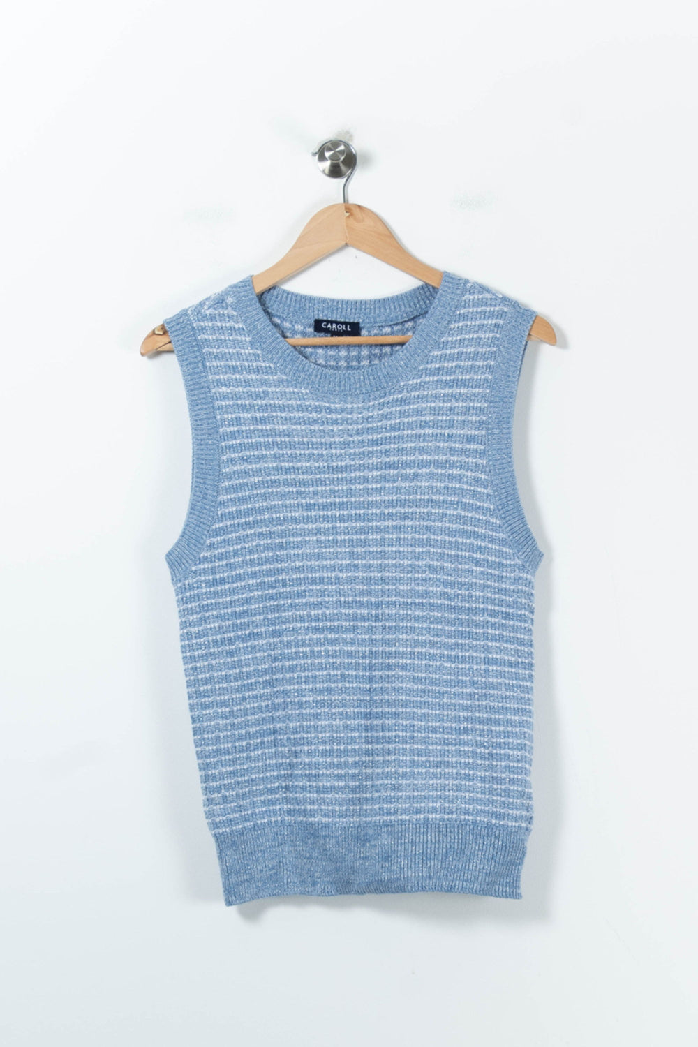 Débardeur Bleu et Blanc - Taille M/38 de la marque Caroll | PARAD87246 - Vendu par Paradigme - Image 2