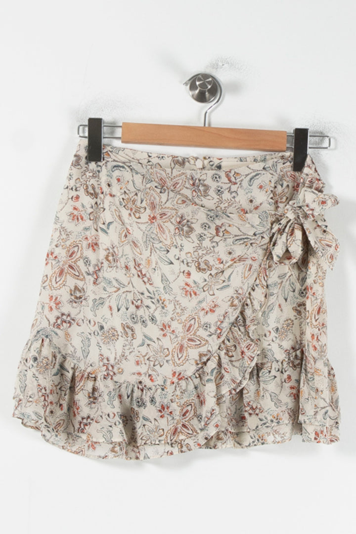 Jupe Volantée Beige à Fleurs - Taille XS/34 de la marque Sézane | PARAD87247 - Vendu par Paradigme - Image 4
