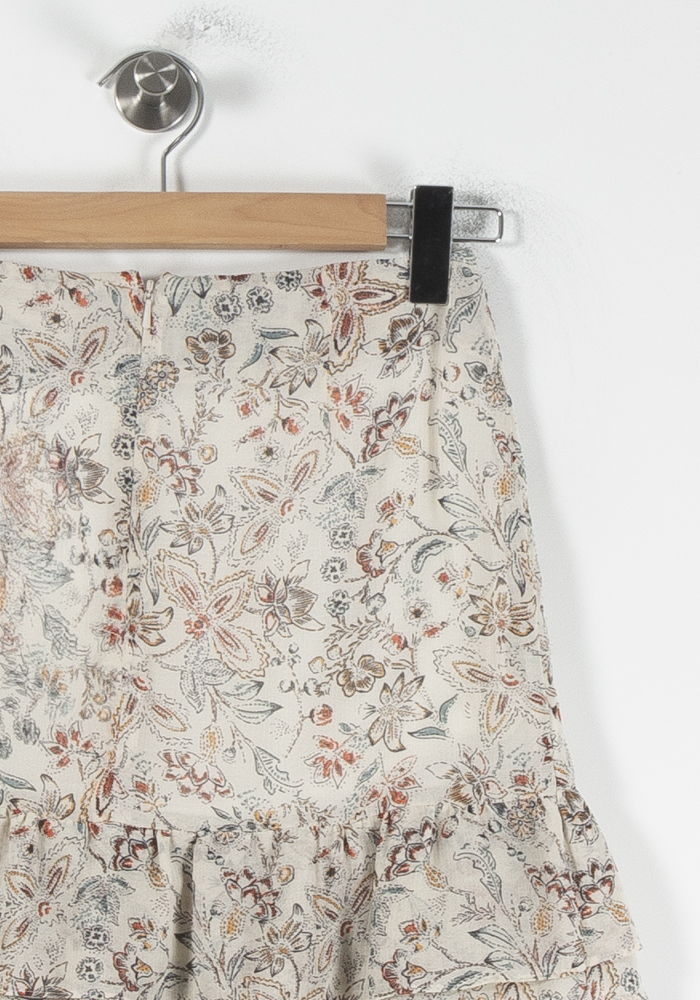 Jupe Volantée Beige à Fleurs - Taille XS/34 de la marque Sézane | PARAD87247 - Vendu par Paradigme - Image 3