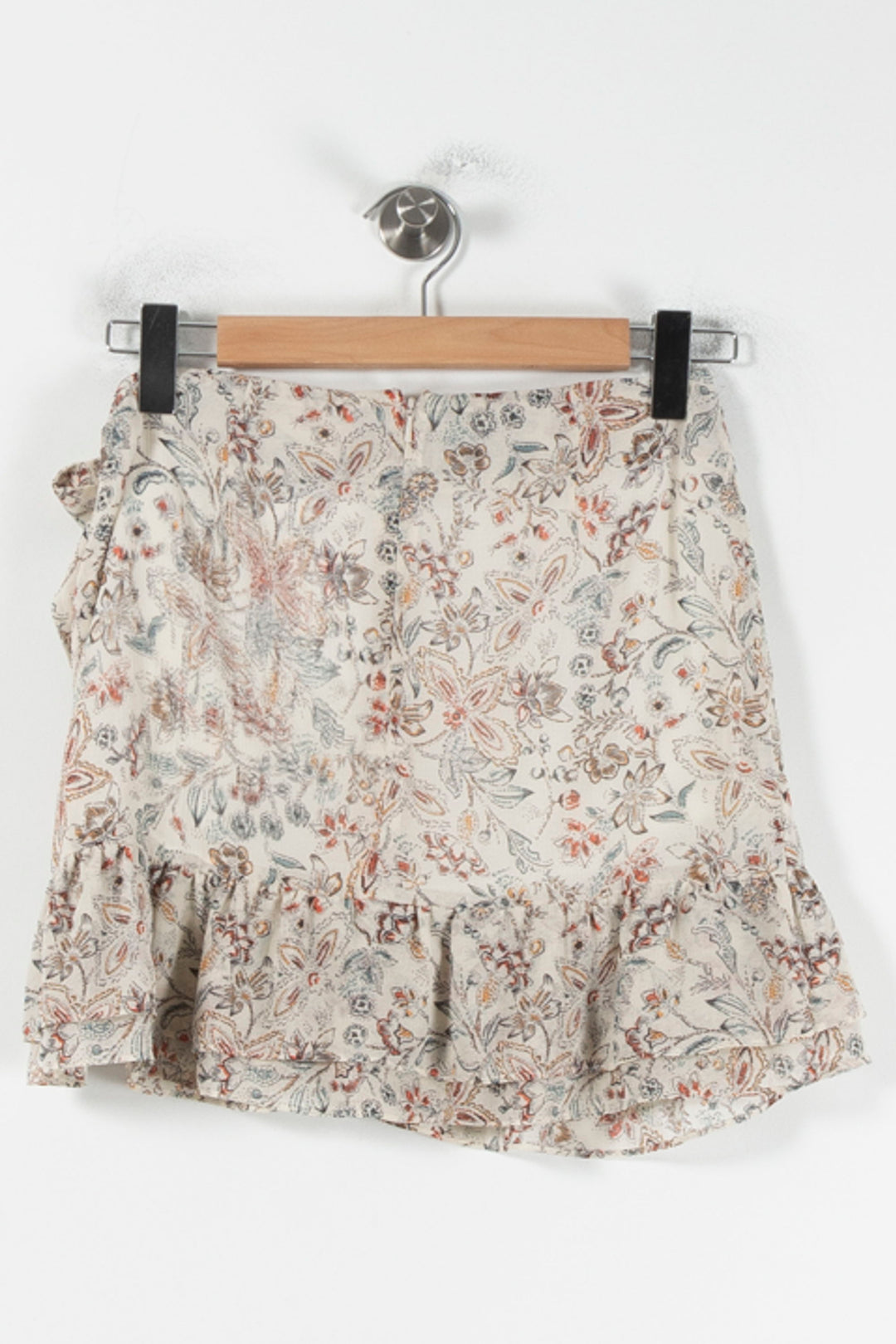 Jupe Volantée Beige à Fleurs - Taille XS/34 de la marque Sézane | PARAD87247 - Vendu par Paradigme - Image 2