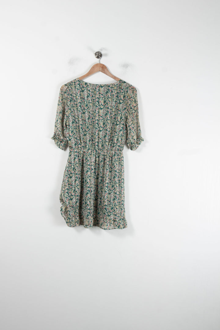 Robe Fleurie Verte - Taille S/36 de la marque La Petite Etoile | PARAD87260 - Vendu par Paradigme - Image 4