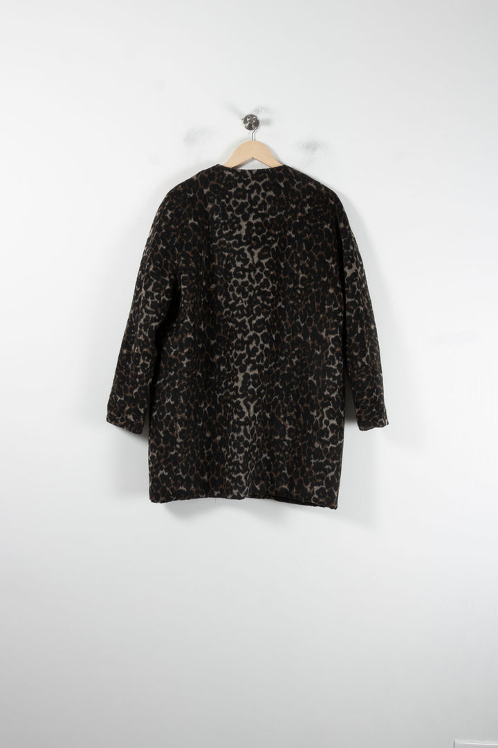 Manteau Léopard Marron et Noir - Taille M/38 de la marque Suncoo | PARAD87261 - Vendu par Paradigme - Image 4