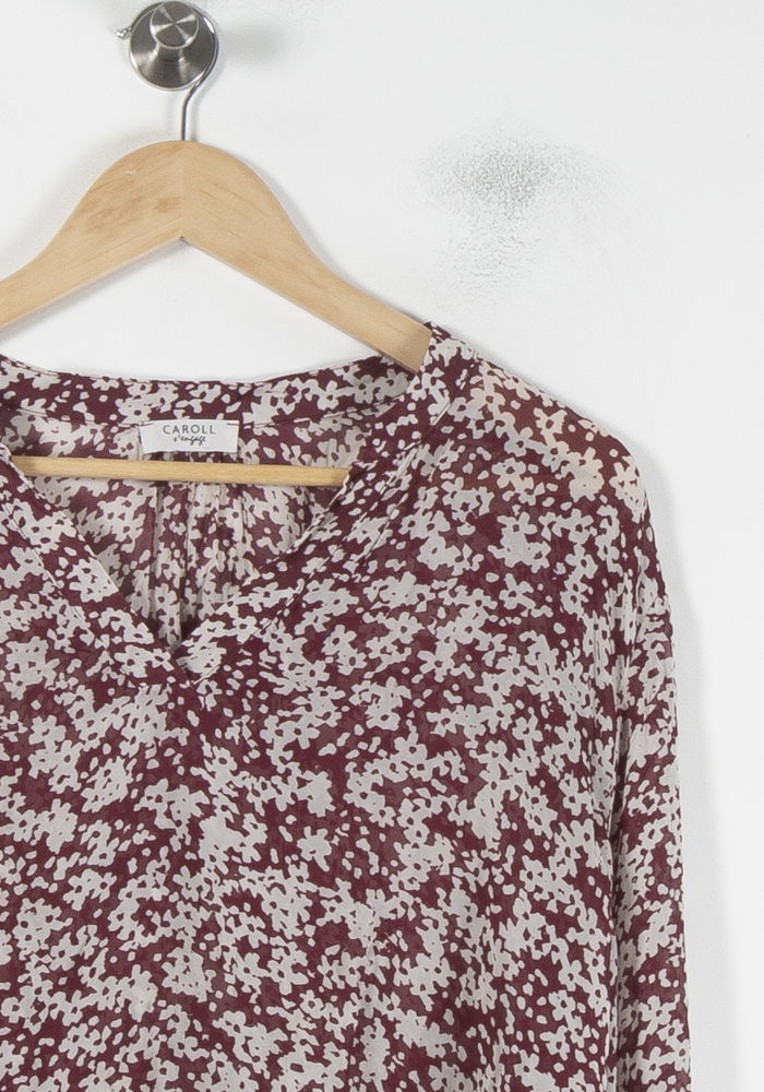 Blouse Bordeaux et Blanche - Taille XXL/44 de la marque Caroll | PARAD87296 - Vendu par Paradigme - Image 3