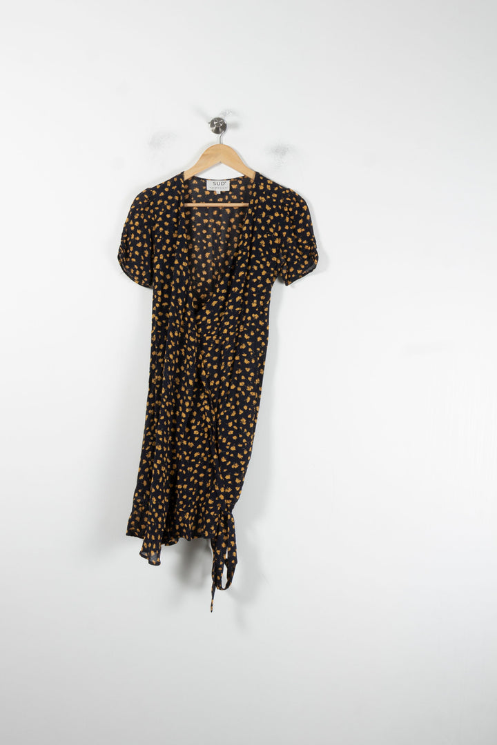 Robe Portefeuille Bleu et Jaune - Taille S/36 de la marque Sud express | PARAD87310 - Vendu par Paradigme - Image 2