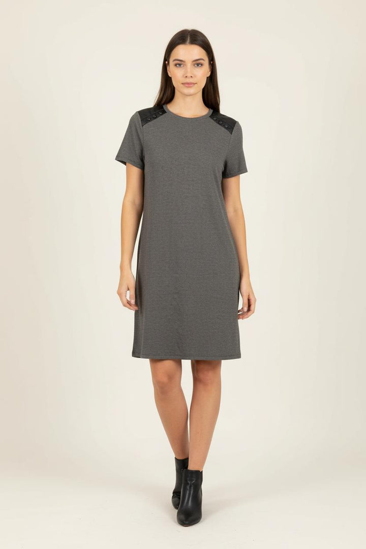 Robe T-shirt Grise et Noire - Taille L/40 de la marque IKKS | PARAD87320 - Vendu par Paradigme - Image 1