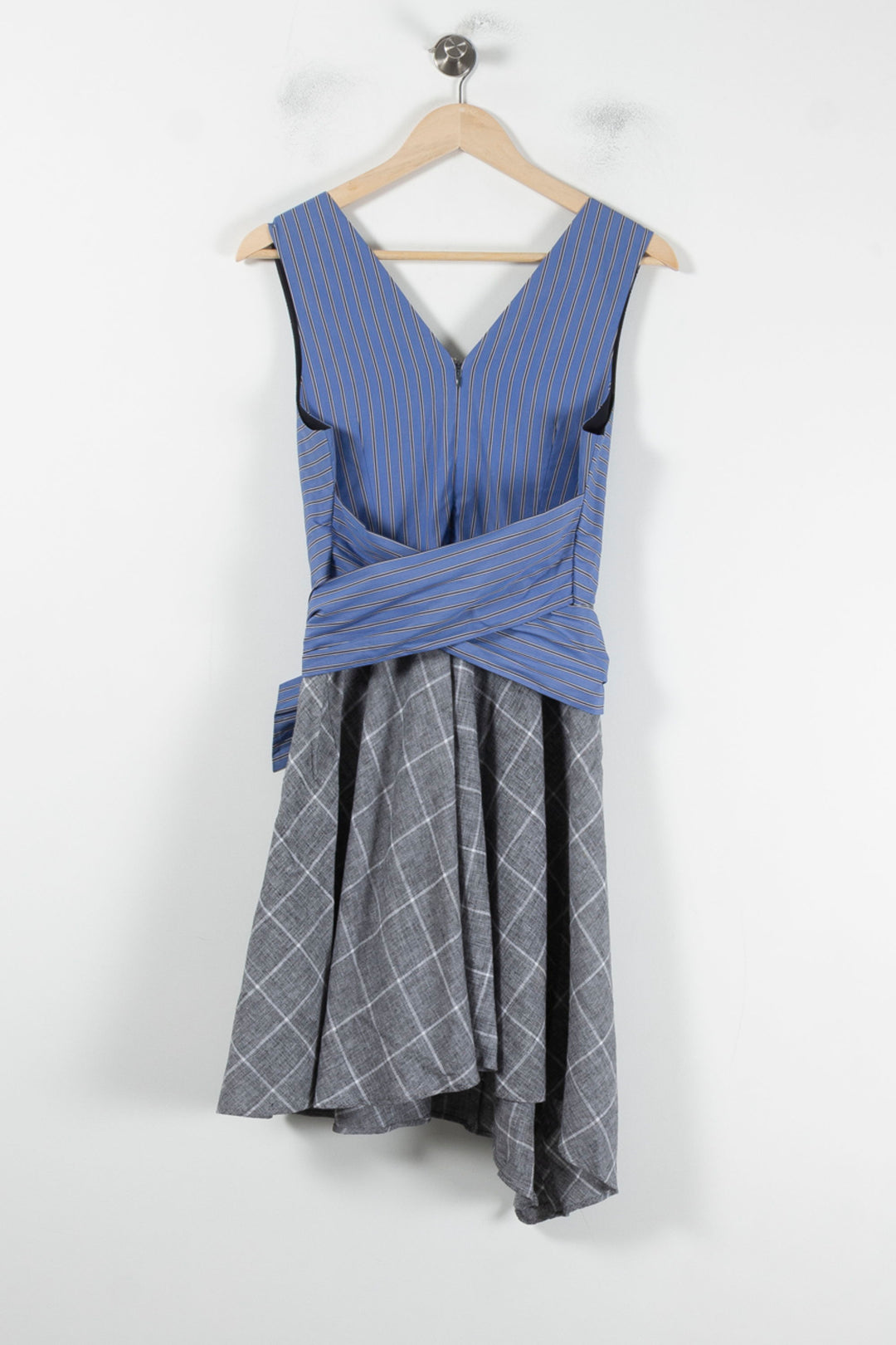 Robe Midi Bleue et Grise - Taille L/40 de la marque Claudie Pierlot | PARAD87322 - Vendu par Paradigme - Image 4
