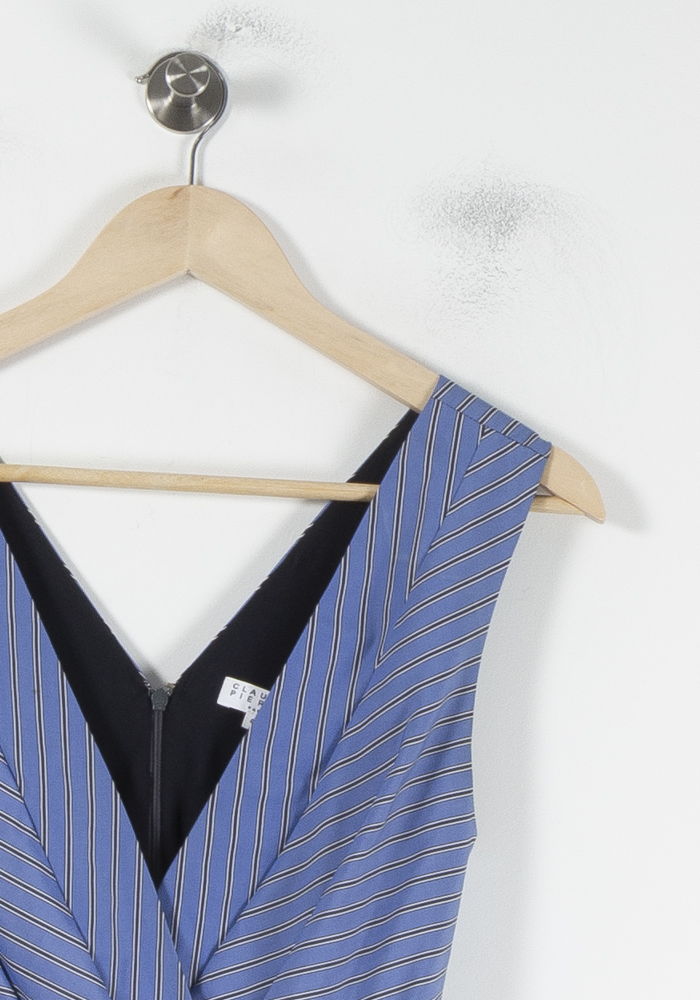 Robe Midi Bleue et Grise - Taille L/40 de la marque Claudie Pierlot | PARAD87322 - Vendu par Paradigme - Image 3