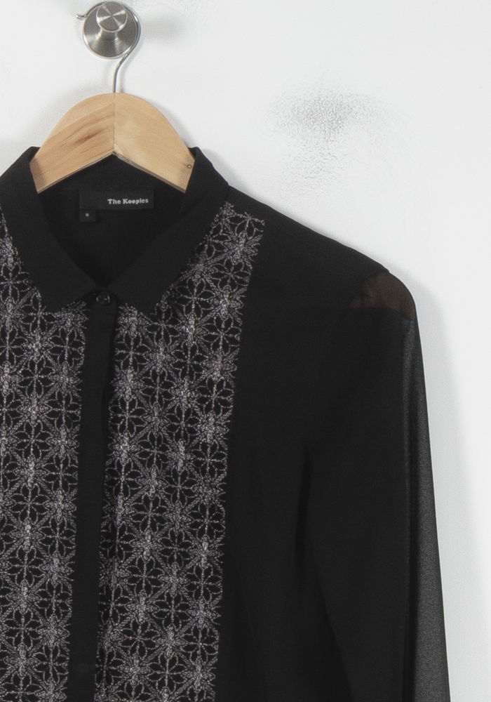 Chemise Noire et Grise - Taille S/36 de la marque The Kooples | PARAD87337 - Vendu par Paradigme - Image 3