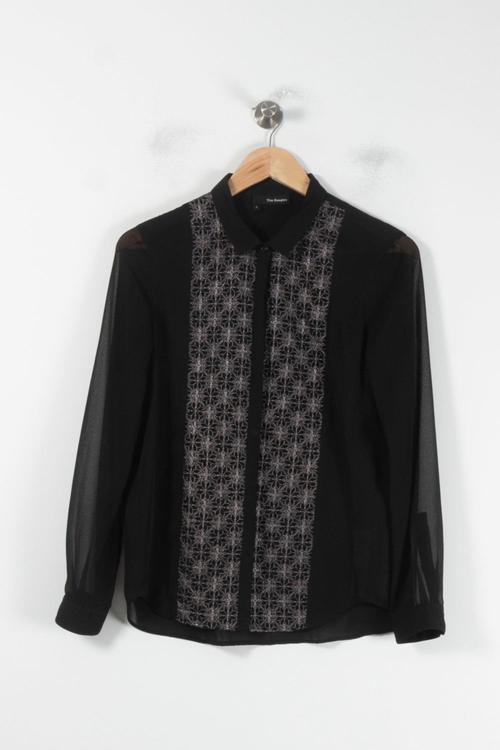 Chemise Noire et Grise - Taille S/36 de la marque The Kooples | PARAD87337 - Vendu par Paradigme - Image 2
