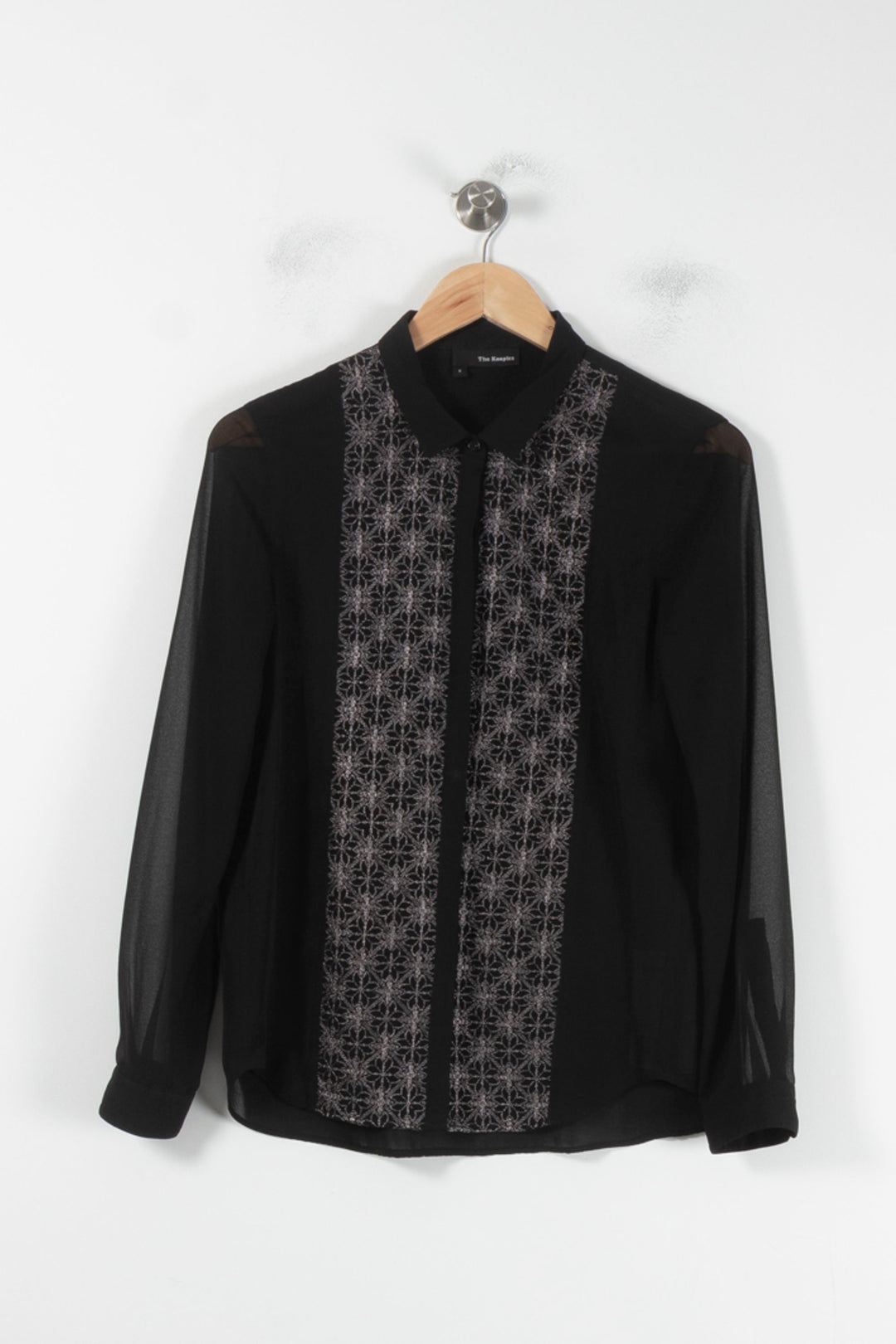 Chemise Noire et Grise - Taille S/36 de la marque The Kooples | PARAD87337 - Vendu par Paradigme - Image 2