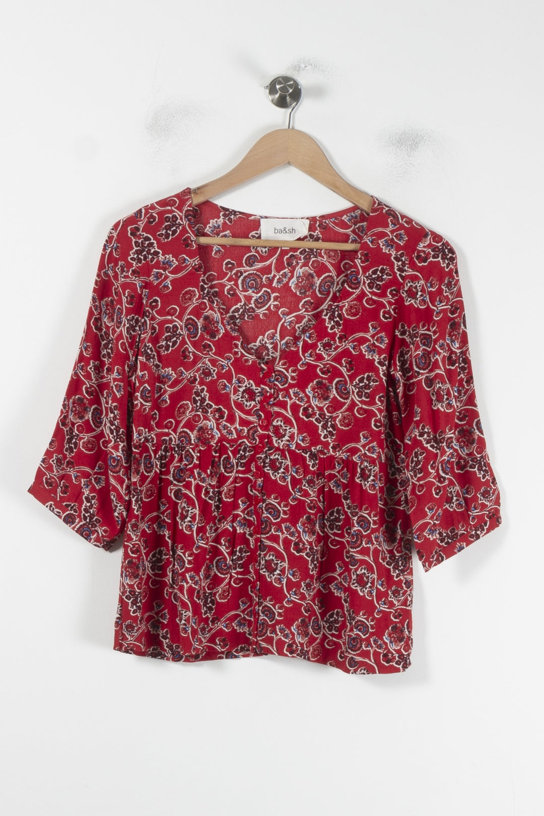 Blouse Rouge - Taille XS/34 de la marque ba&sh | PARAD87356 - Vendu par Paradigme - Image 2