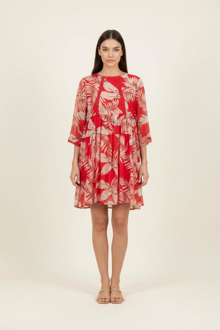 Robe Courte Rouge et Beige - Taille S/36 de la marque Grace & Mila | PARAD87363 - Vendu par Paradigme - Image 1