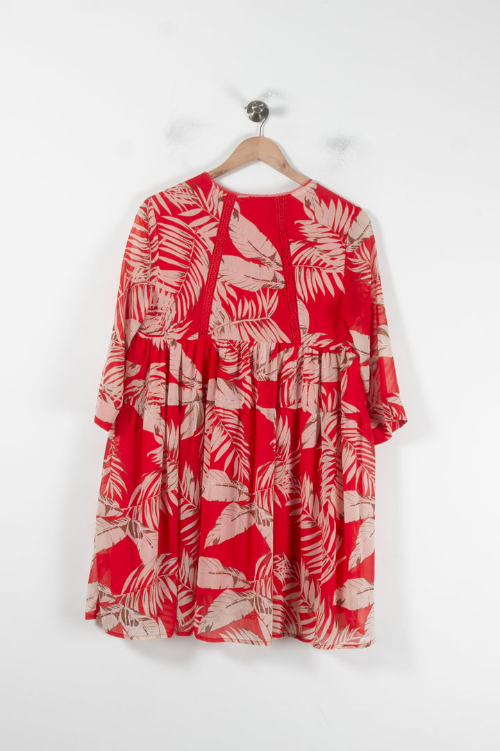 Robe Courte Rouge et Beige - Taille S/36 de la marque Grace & Mila | PARAD87363 - Vendu par Paradigme - Image 2