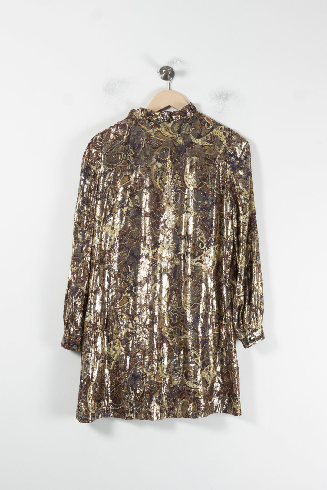 Robe Courte Or et Marron - Taille XS/34 de la marque ba&sh | PARAD87366 - Vendu par Paradigme - Image 4