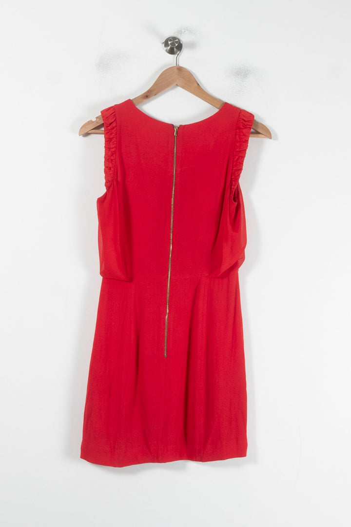 Robe Midi Rouge - Taille XS/34 de la marque Sandro | PARAD87367 - Vendu par Paradigme - Image 4