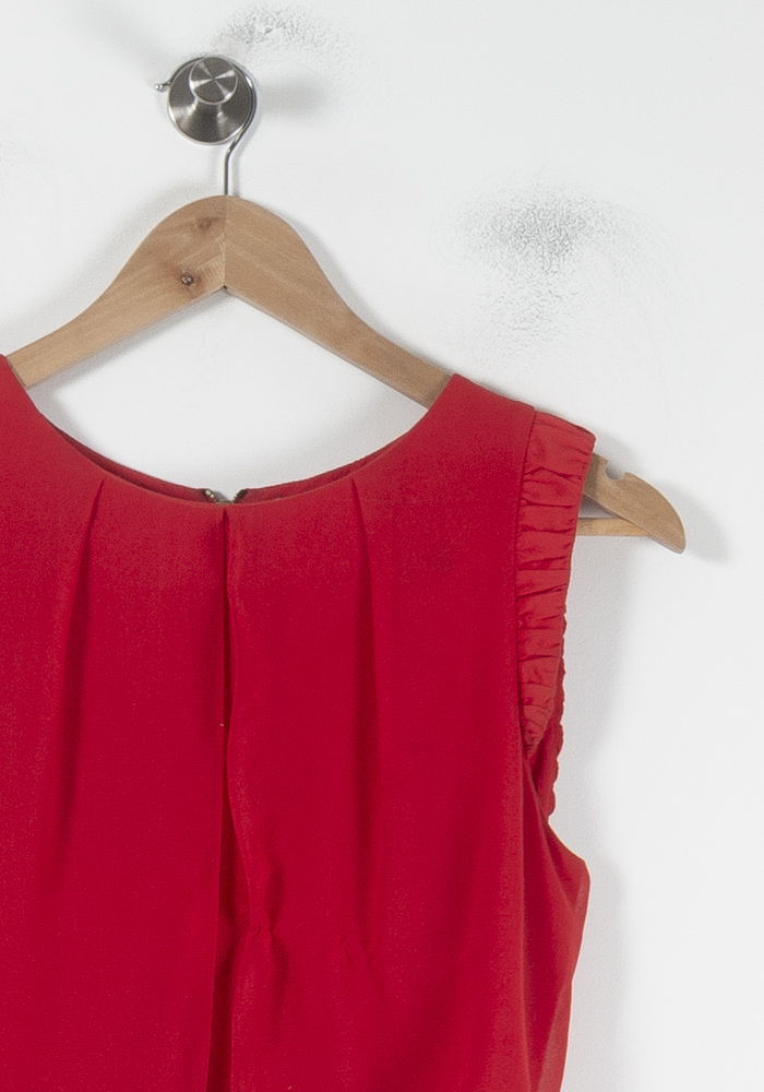 Robe Midi Rouge - Taille XS/34 de la marque Sandro | PARAD87367 - Vendu par Paradigme - Image 3