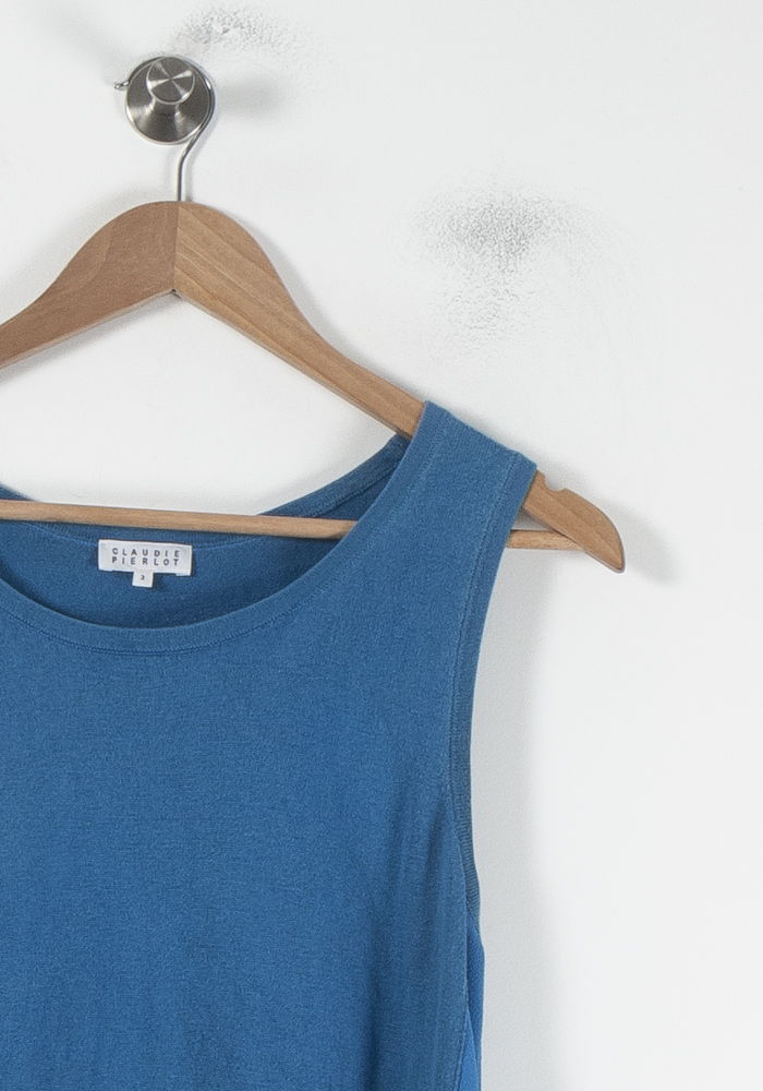 Robe Sans Manches Bleue - Taille L/40 de la marque Claudie Pierlot | PARAD87384 - Vendu par Paradigme - Image 3