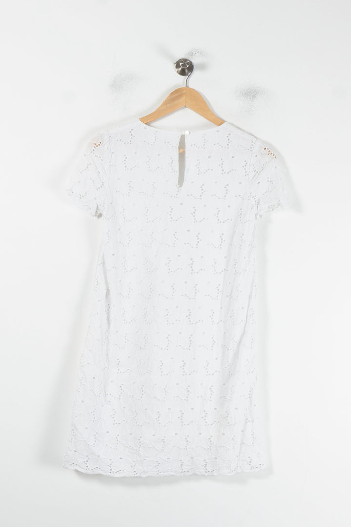 Robe Brodée Blanche - Taille XS/34 de la marque Sézane | PARAD87389 - Vendu par Paradigme - Image 4