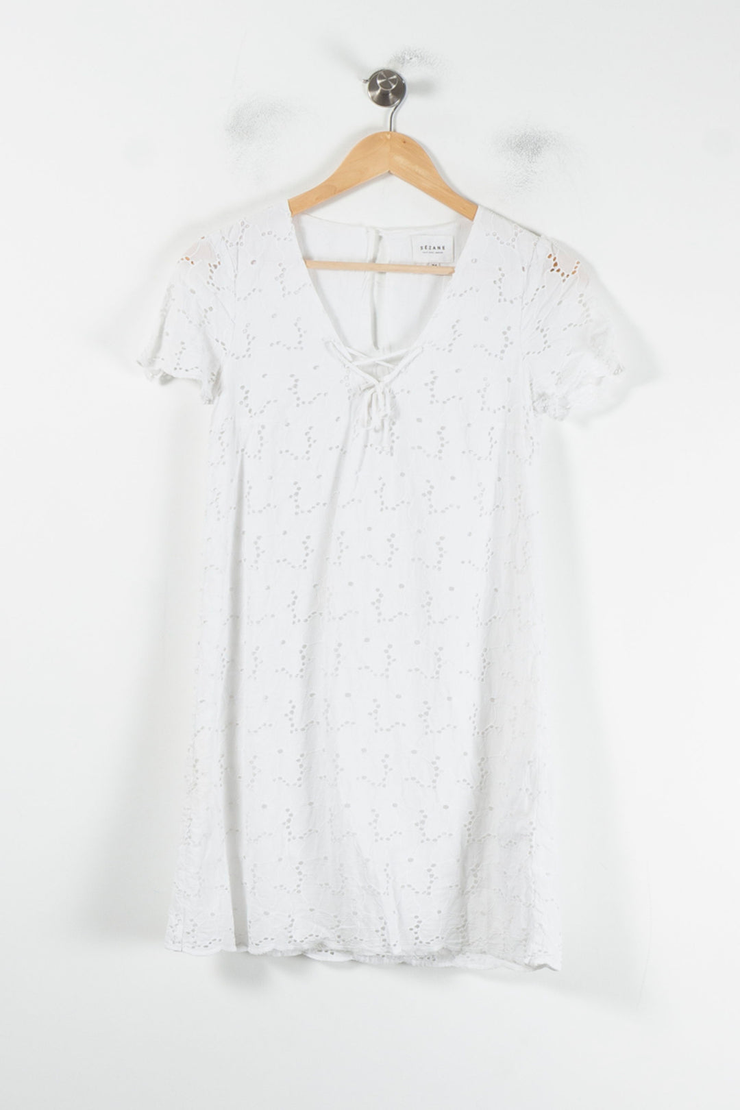 Robe Brodée Blanche - Taille XS/34 de la marque Sézane | PARAD87389 - Vendu par Paradigme - Image 2