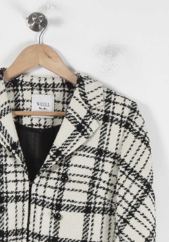 Veste Courte Blanche et Noire - Taille M/38 de la marque Weill | PARAD87409 - Vendu par Paradigme - Image 3
