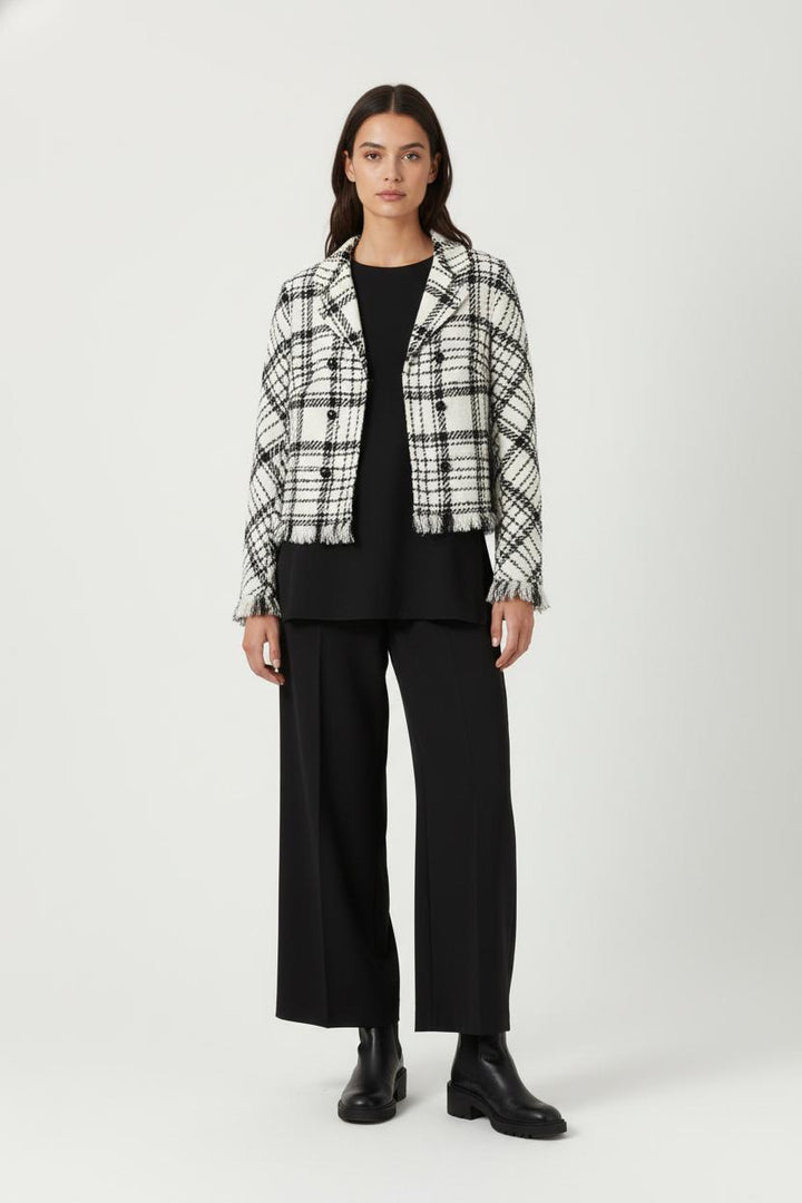 Veste Courte Blanche et Noire - Taille M/38 de la marque Weill | PARAD87409 - Vendu par Paradigme - Image 1