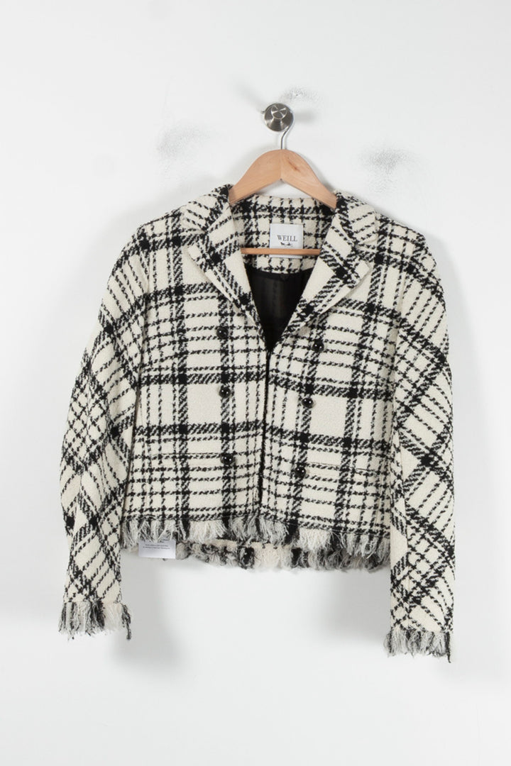 Veste Courte Blanche et Noire - Taille M/38 de la marque Weill | PARAD87409 - Vendu par Paradigme - Image 2