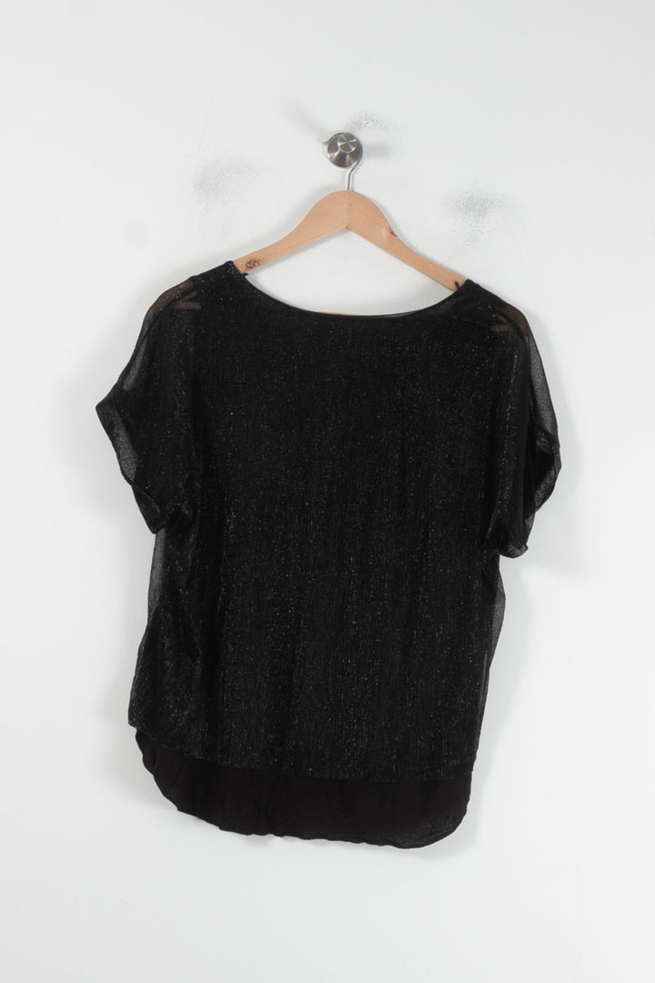 Blouse Noire - Taille S/36 de la marque La Fée Maraboutée | PARAD87424 - Vendu par Paradigme - Image 4