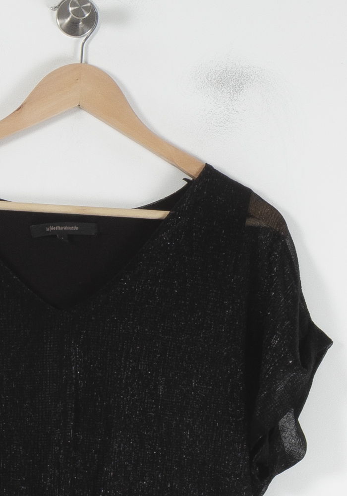 Blouse Noire - Taille S/36 de la marque La Fée Maraboutée | PARAD87424 - Vendu par Paradigme - Image 3