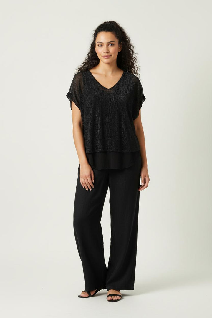 Blouse Noire - Taille S/36 de la marque La Fée Maraboutée | PARAD87424 - Vendu par Paradigme - Image 1