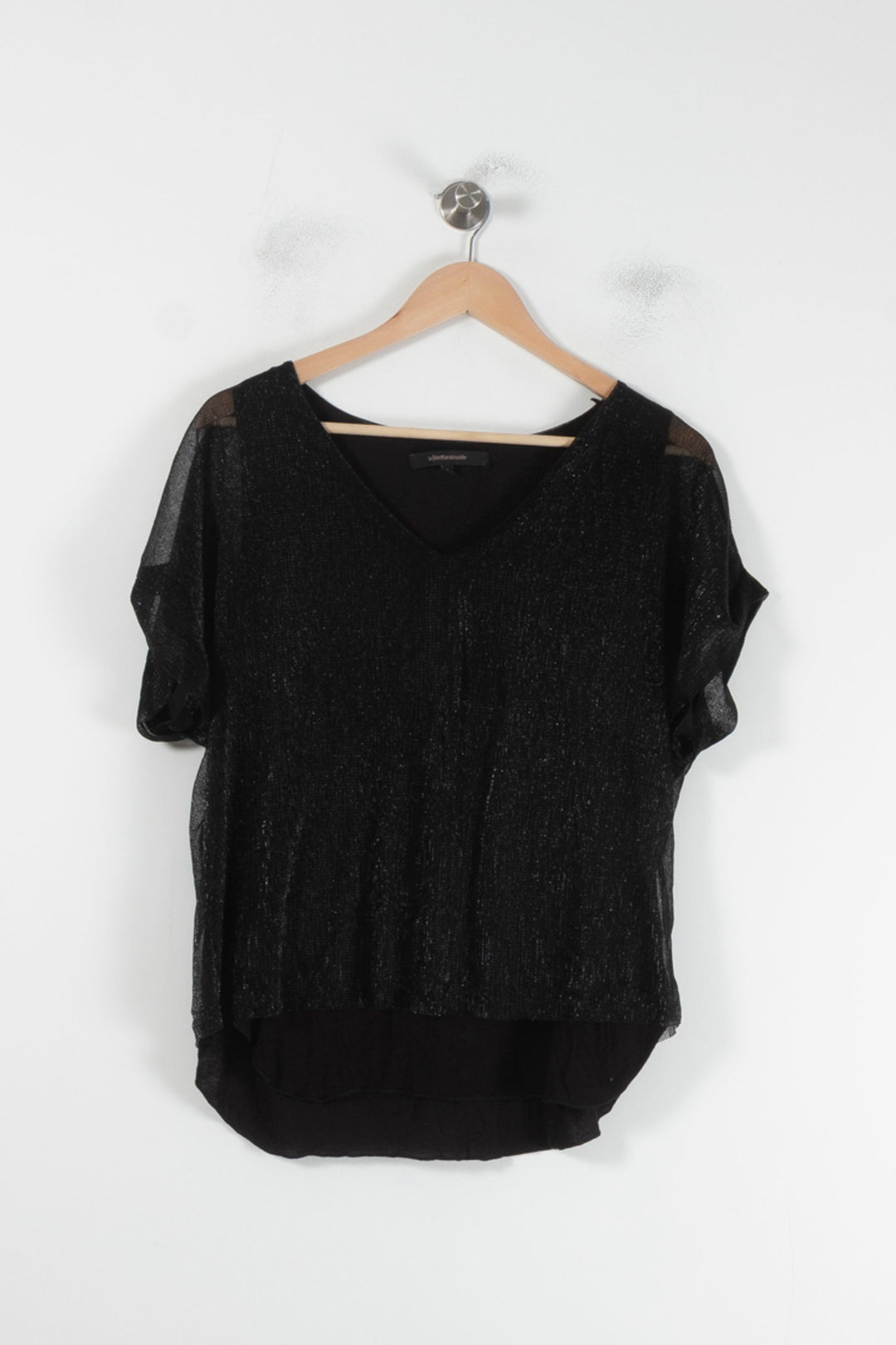 Blouse Noire - Taille S/36 de la marque La Fée Maraboutée | PARAD87424 - Vendu par Paradigme - Image 2