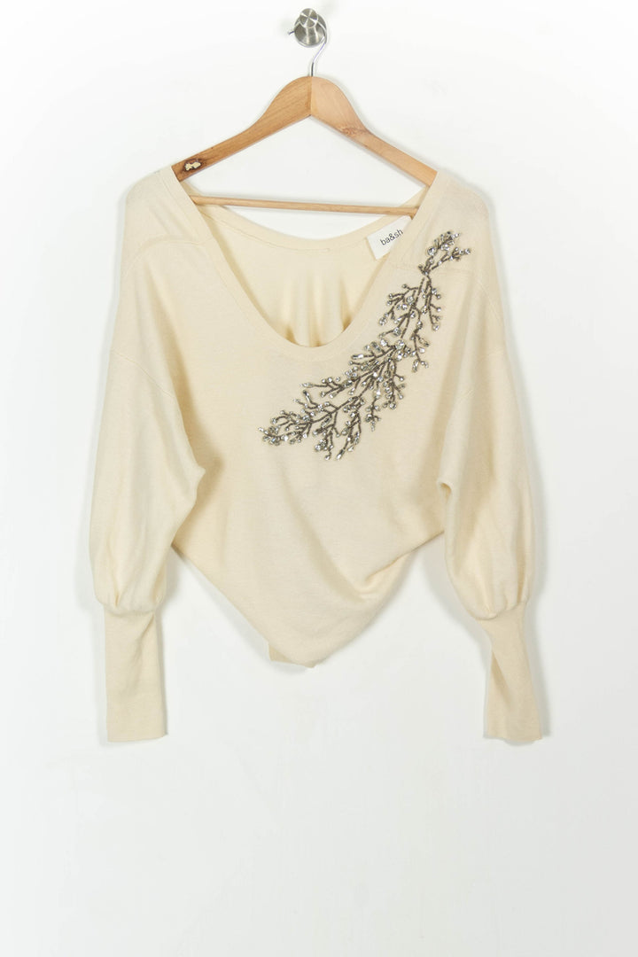 Pull Beige - Taille XS/34 de la marque ba&sh | PARAD87429 - Vendu par Paradigme - Image 2