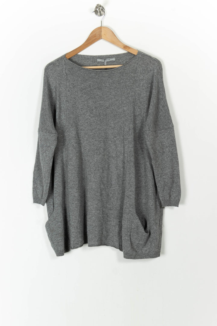 Robe Pull Grise - Taille S/36 de la marque La Fée Maraboutée | PARAD87433 - Vendu par Paradigme - Image 2