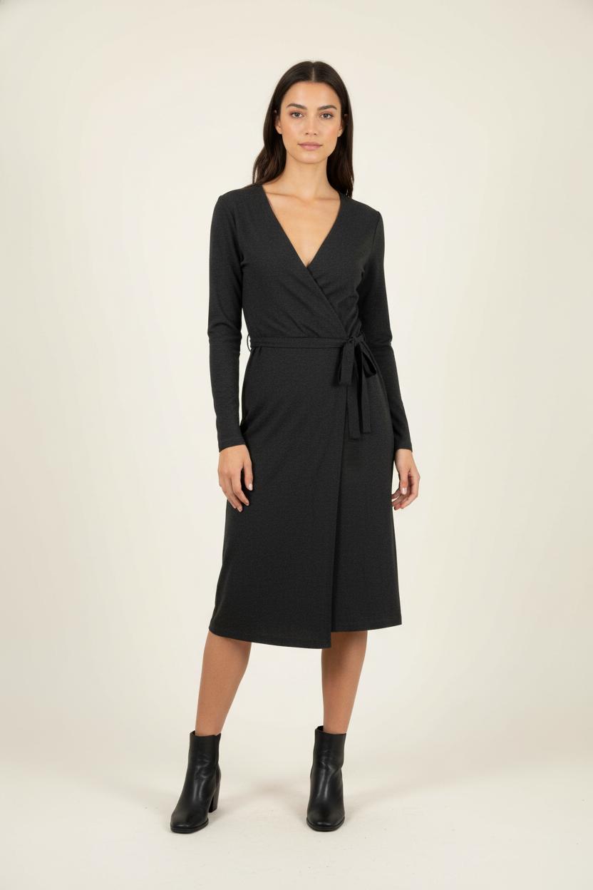 Robe Cache-cœur Grise - Taille XS/34 de la marque Filippa K | PARAD87435 - Vendu par Paradigme - Image 1