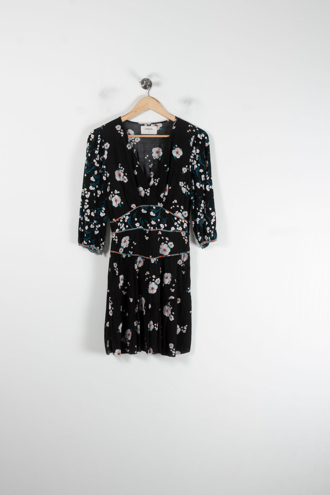 Robe Fleurie Noire - Taille XS/34 de la marque ba&sh | PARAD87439 - Vendu par Paradigme - Image 4