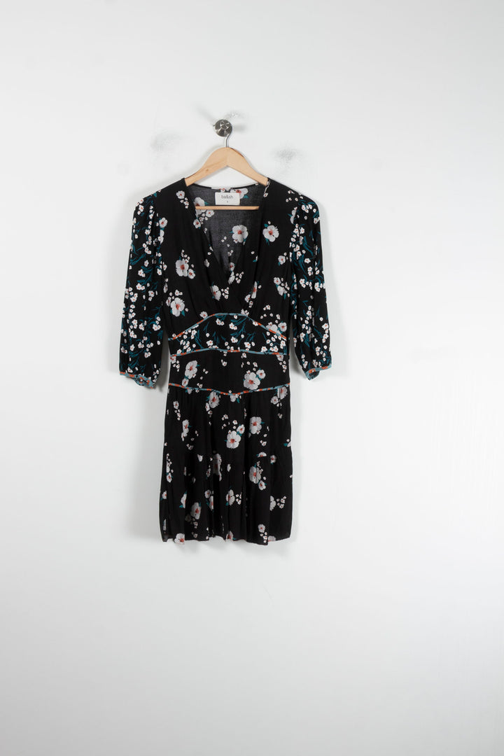Robe Fleurie Noire - Taille XS/34 de la marque ba&sh | PARAD87439 - Vendu par Paradigme - Image 4
