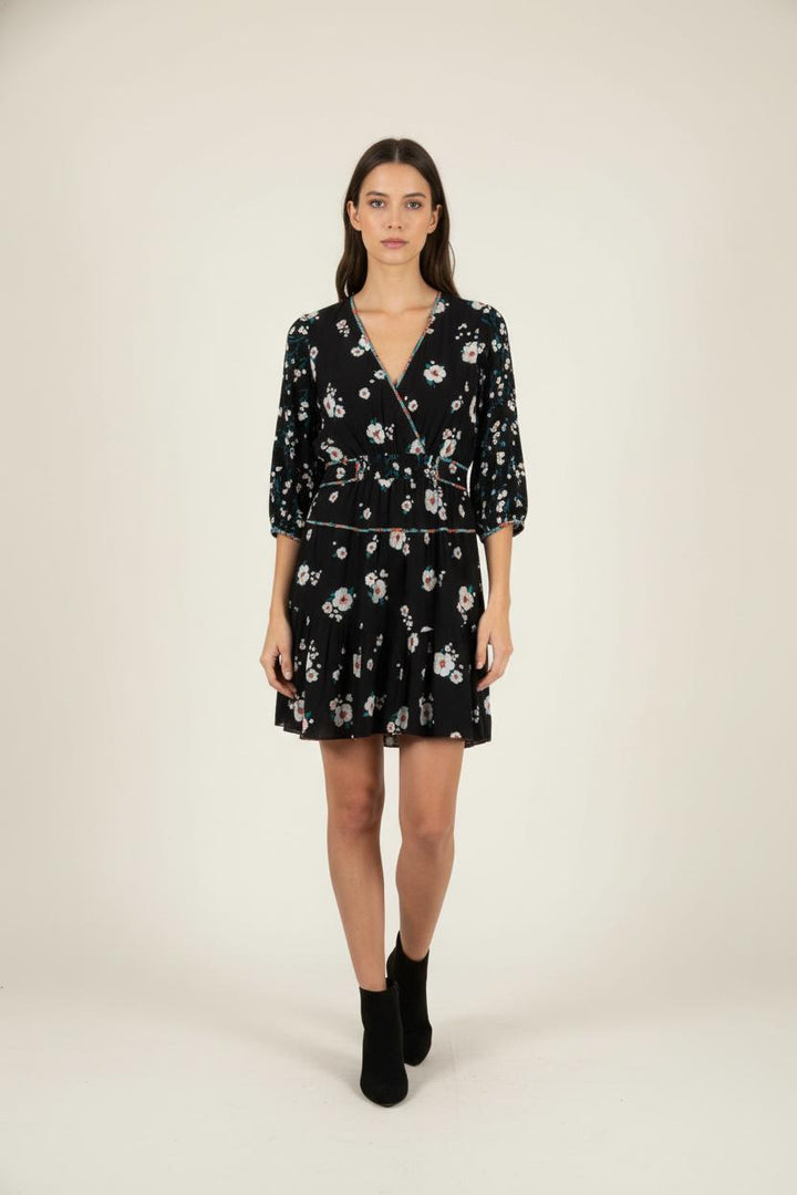 Robe Fleurie Noire - Taille XS/34 de la marque ba&sh | PARAD87439 - Vendu par Paradigme - Image 1