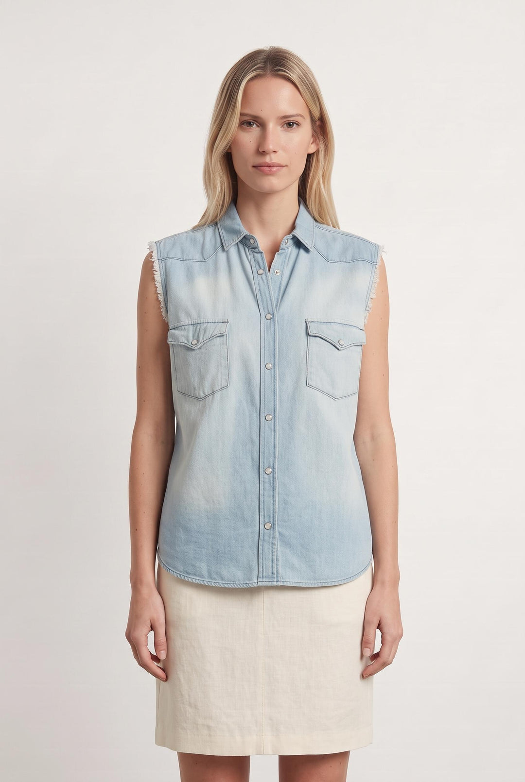 Gilet Sans Manches Bleu - Taille M/38 de la marque ba&sh | PARAD87442 - Vendu par Paradigme - Image 1