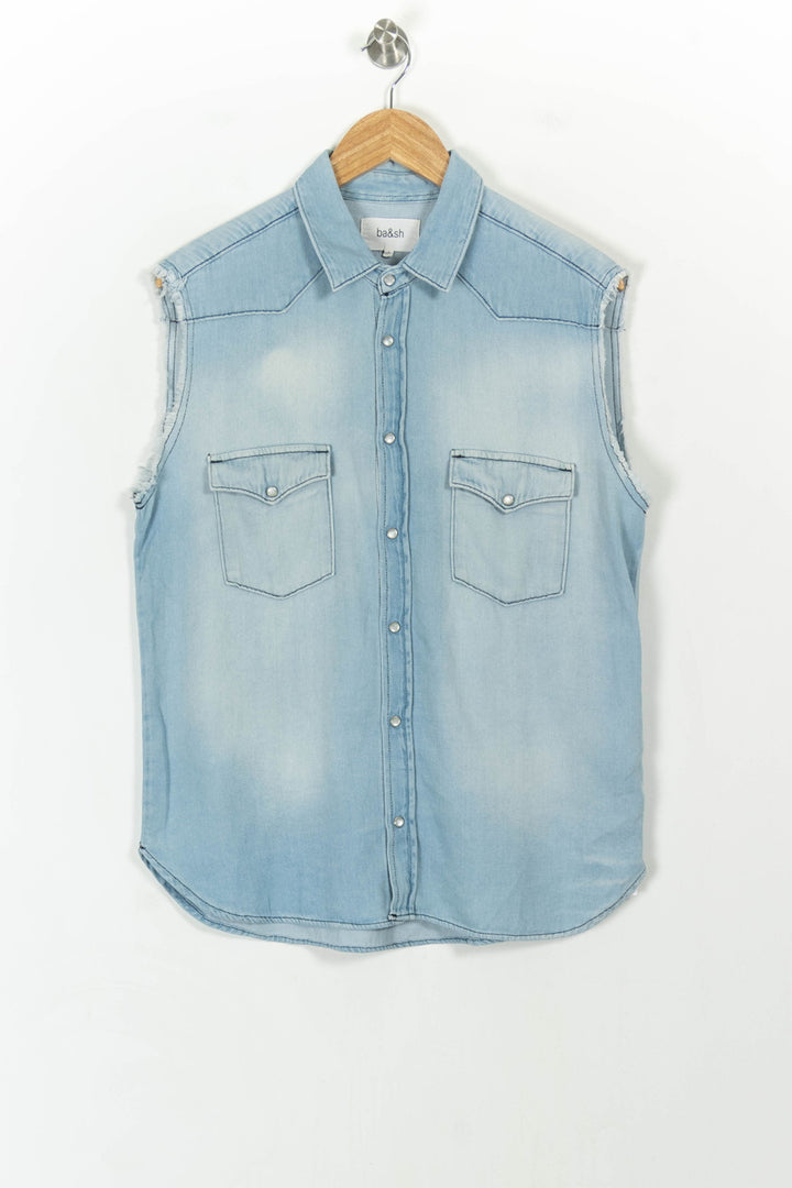 Gilet Sans Manches Bleu - Taille M/38 de la marque ba&sh | PARAD87442 - Vendu par Paradigme - Image 2