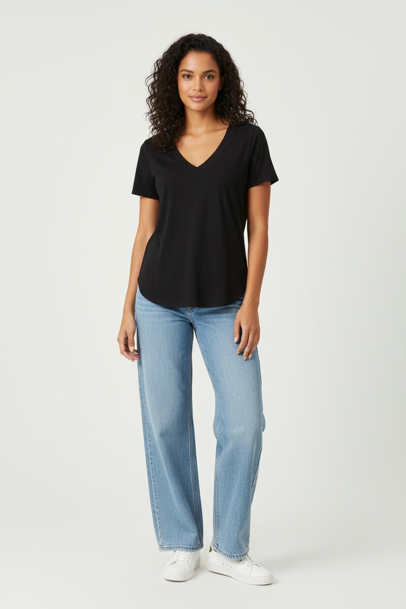 Tee-shirt Noir - Taille XS/34 de la marque Comptoir des Cotonniers | PARAD87448 - Vendu par Paradigme - Image 1