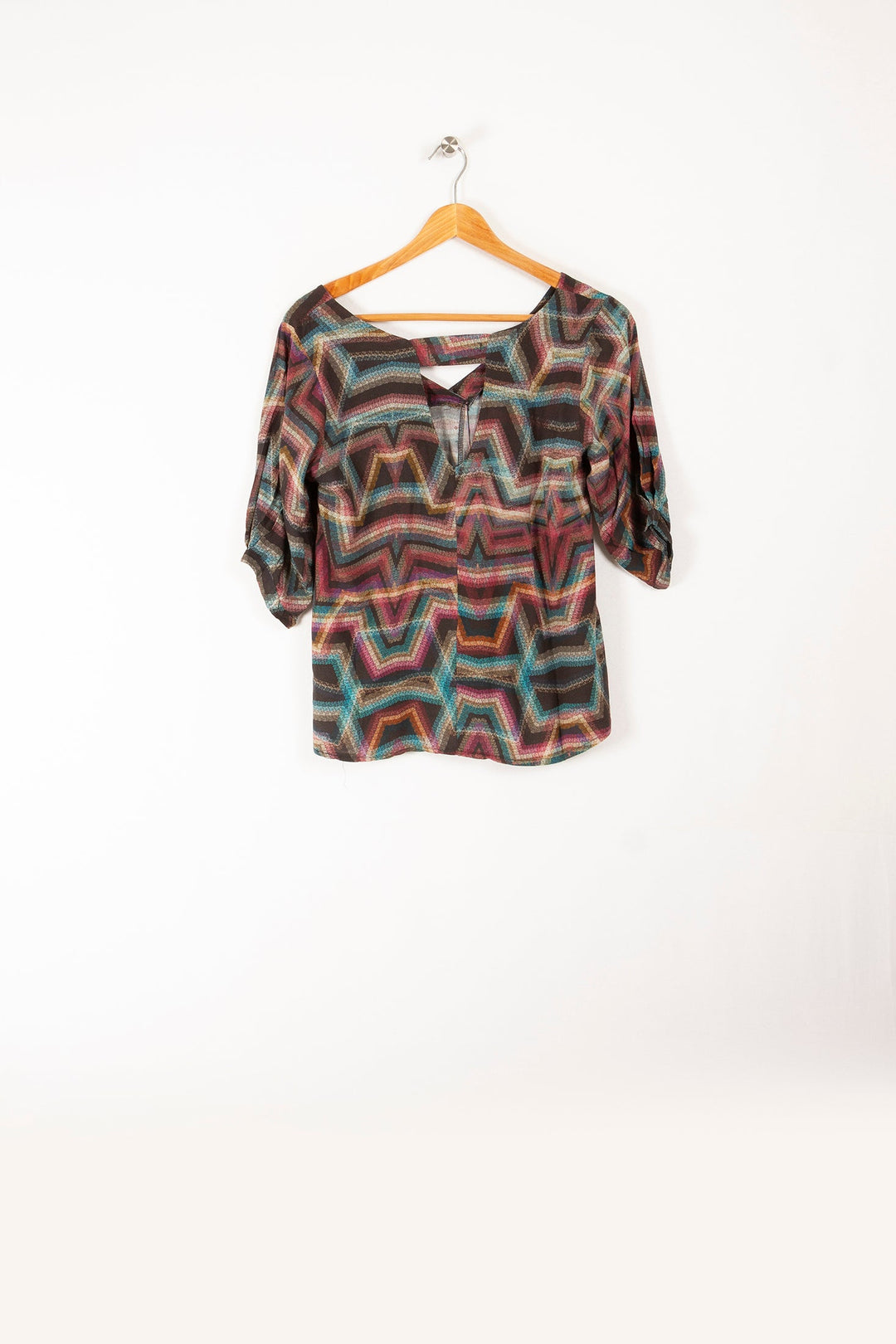 Flowing kaleidoscope print blouse - S/36