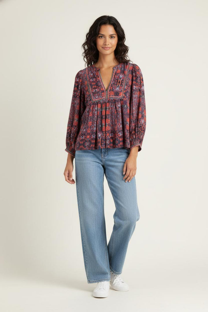 Blouse Rouge et Violette - Taille S/36 de la marque ba&sh | PARAD87468 - Vendu par Paradigme - Image 1