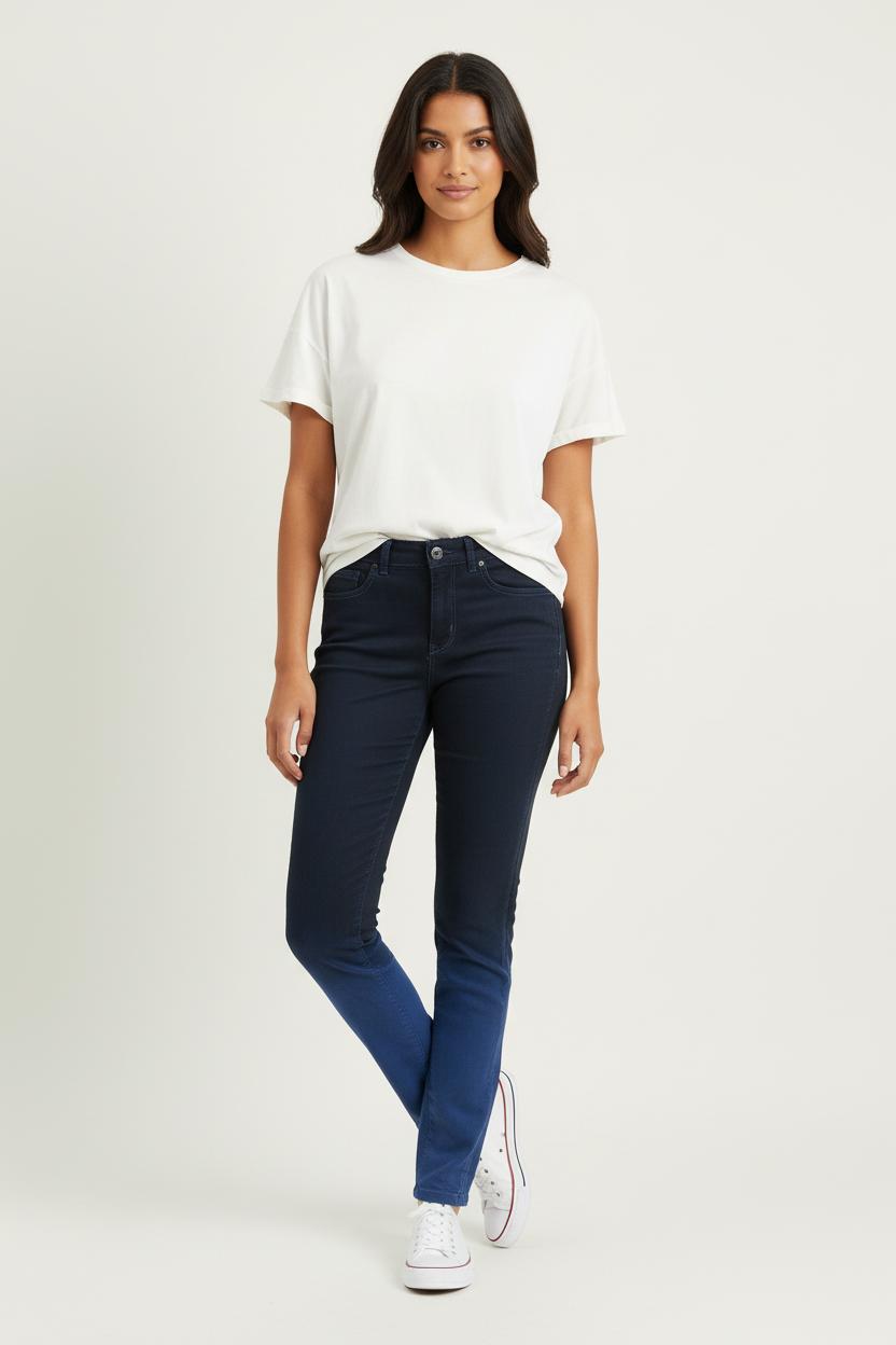 Jean Skinny Bleu Foncé et Bleu Clair - Taille XXS/32 de la marque IKKS | PARAD87469 - Vendu par Paradigme - Image 1