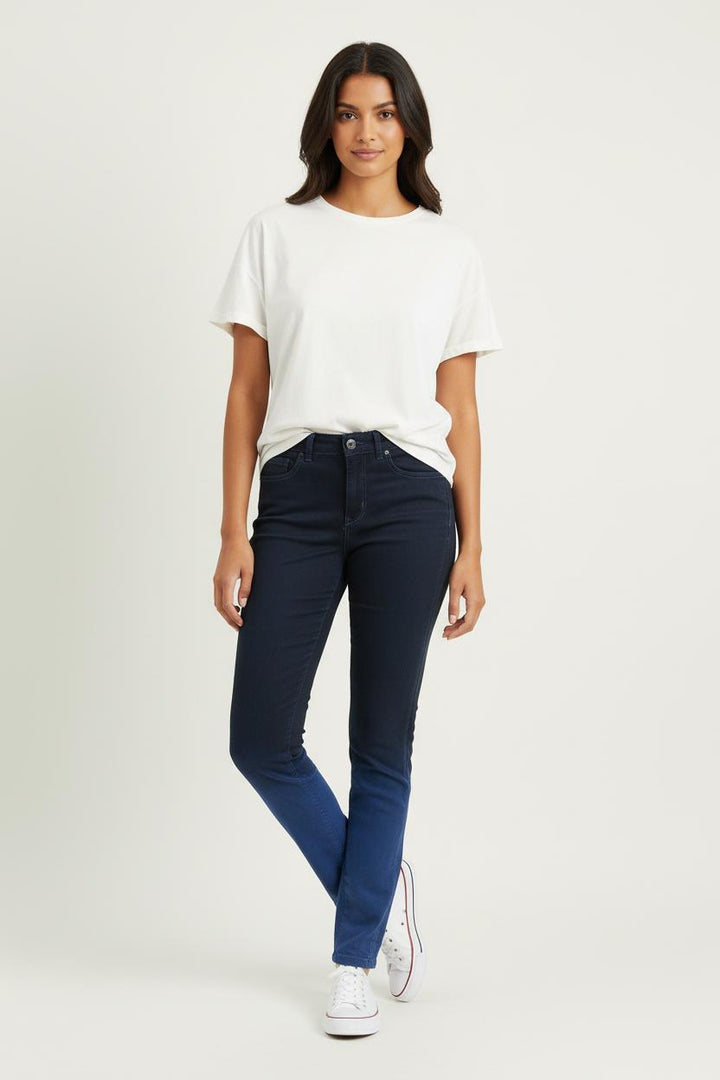 Jean Skinny Bleu Foncé et Bleu Clair - Taille XXS/32 de la marque IKKS | PARAD87469 - Vendu par Paradigme - Image 1