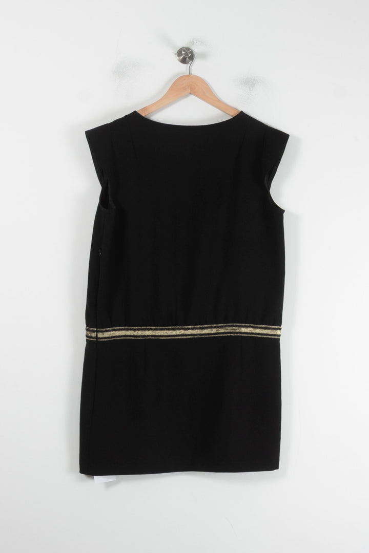Robe Droite Noire et Dorée - Taille L/40 de la marque ba&sh | PARAD87471 - Vendu par Paradigme - Image 4