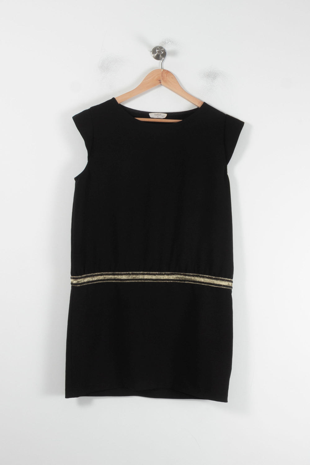 Robe Droite Noire et Dorée - Taille L/40 de la marque ba&sh | PARAD87471 - Vendu par Paradigme - Image 2