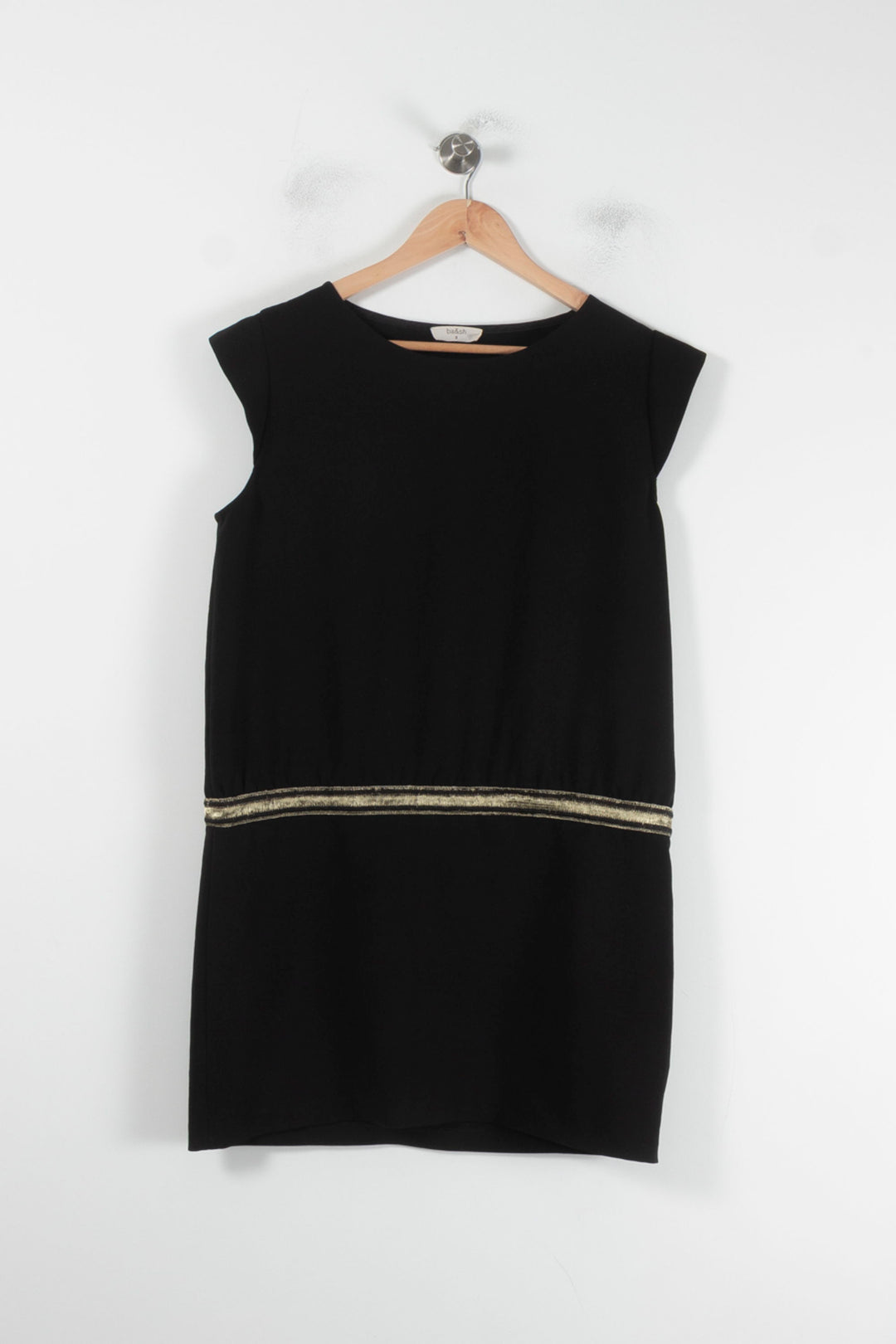 Robe Droite Noire et Dorée - Taille L/40 de la marque ba&sh | PARAD87471 - Vendu par Paradigme - Image 2